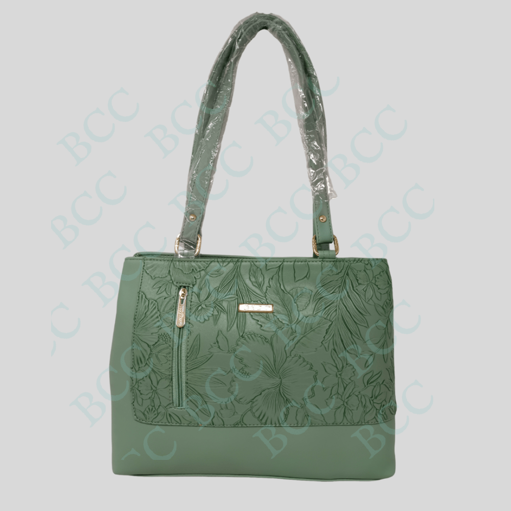 BCC Classic Ladies Solder Bag This Bag Comes With a Beautiful Flower Design The Bag Made With Vegan Leather Material For Women’s