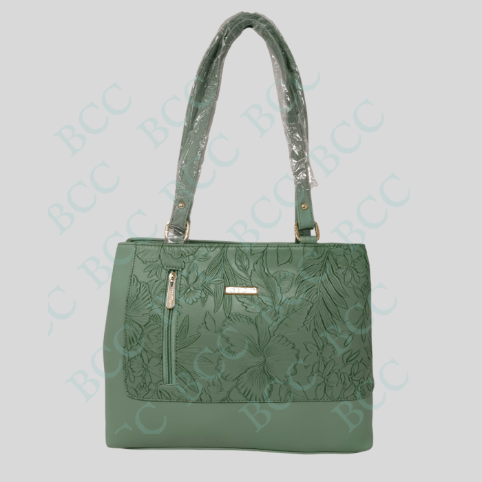 BCC Classic Ladies Solder Bag This Bag Comes With a Beautiful Flower Design The Bag Made With Vegan Leather Material For Women’s