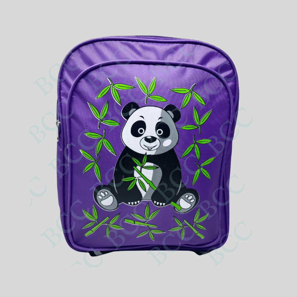 BCC CLASSIC KIDS BACKPACK WITH PANDA PRINTS MADE WITH POLYESTER MATERIAL FOR GIRL'S AND BOY'S