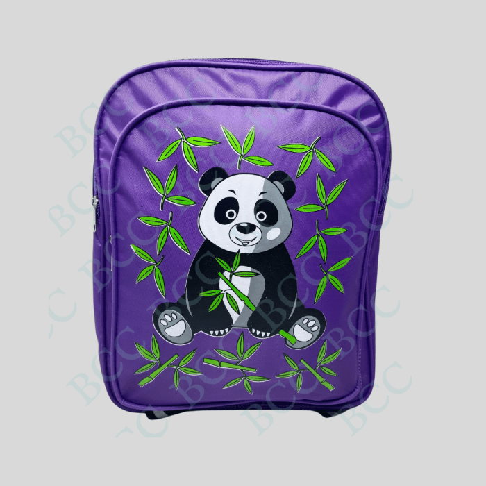 BCC CLASSIC KIDS BACKPACK WITH PANDA PRINTS MADE WITH POLYESTER MATERIAL FOR GIRL'S AND BOY'S