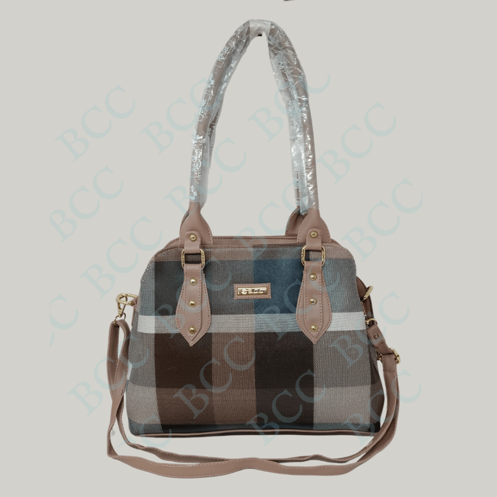 BCC Classic Ladies Side Solder Bag In This Bag Added a Adjustable Side Sling Strap The Bag Comes With a Check Print Bag Made a Durable Vegan Leather Material For Women’s