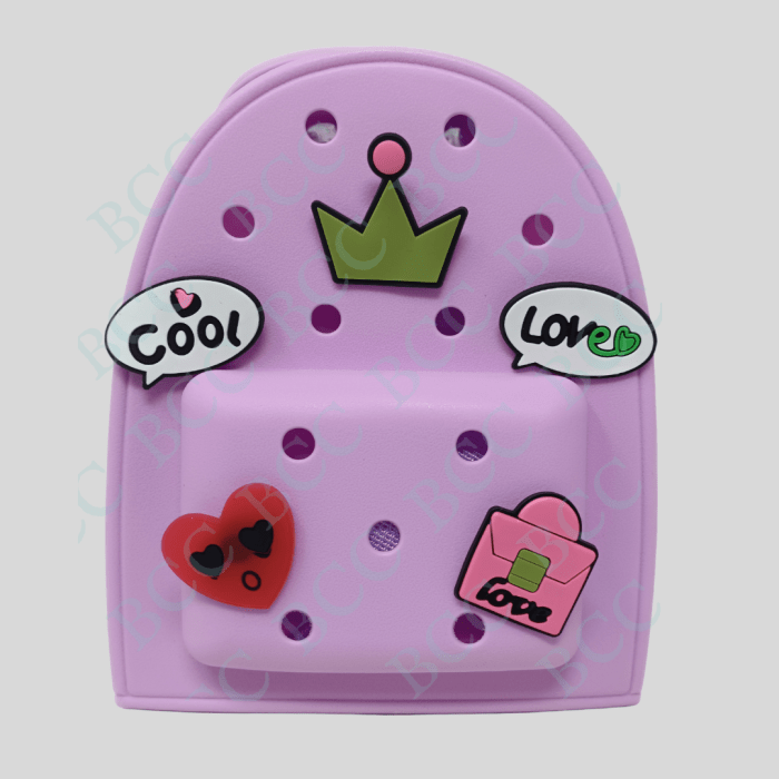 BCC Classic Silicone Water-Resistant Cuteness Backpack Outdoor School Bags with silicone material for girl's