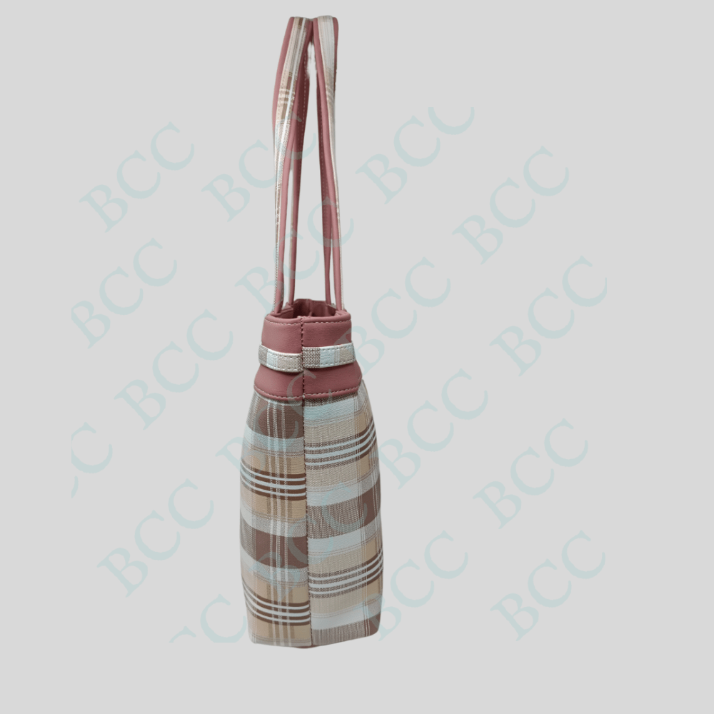 BCC Classic Ladies Side Solder Bag Comes With Check Print The Bag Made With Vegan Leather Material Use For Women’s - Image 3