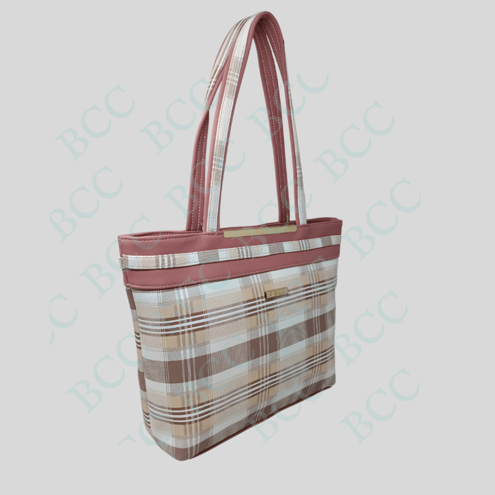 BCC Classic Ladies Side Solder Bag Comes With Check Print The Bag Made With Vegan Leather Material Use For Women’s - Image 2