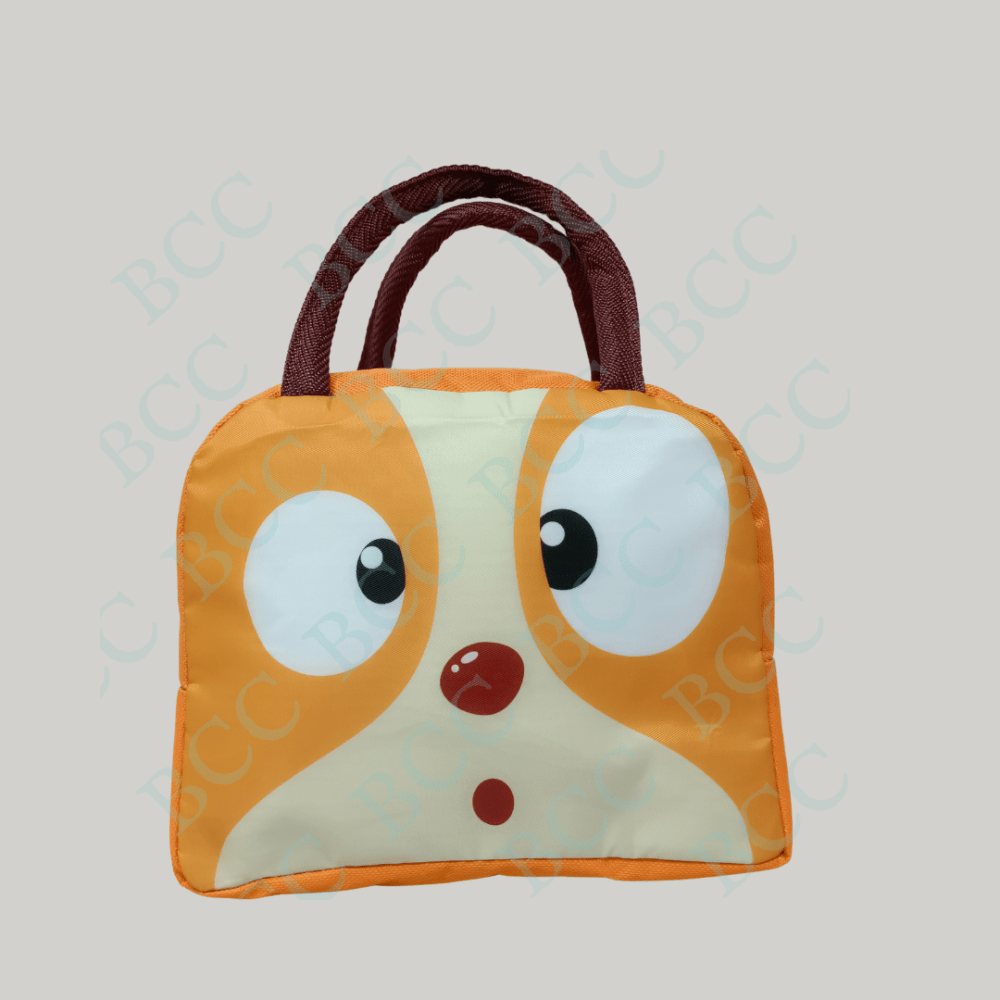 BCC Classic Insulated Lunch Box Bag Made With Polyester Material The Bag Comes With Cute Animal Prints Use For Tiffin/Shopping/Grocery For Girl's And Boy