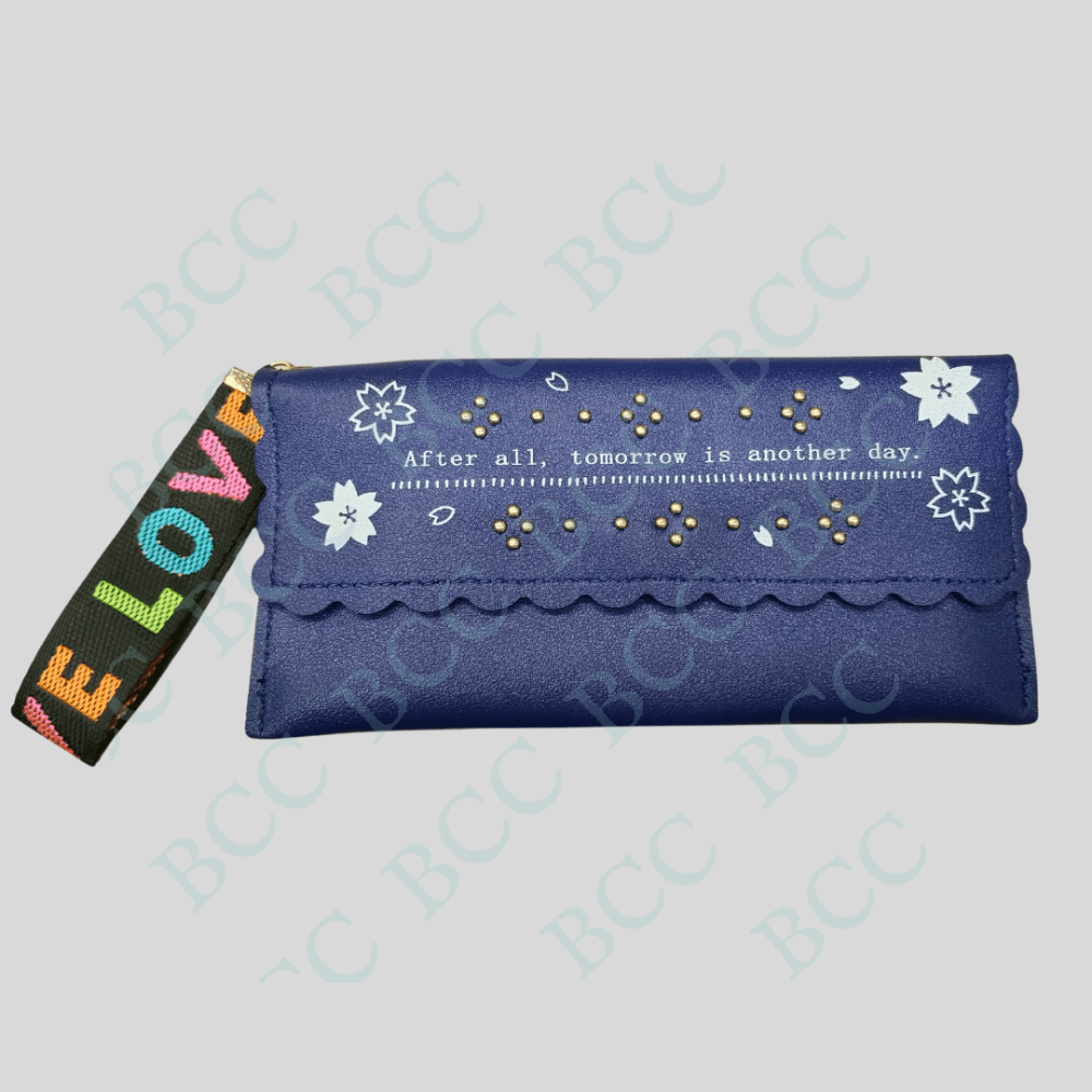 BCC CLASSIC Women’s Hand Perse Pom-Pom Wallet Use For Casual/Travel/Outdoor The Perse Made With Vegan/PU Leather Material